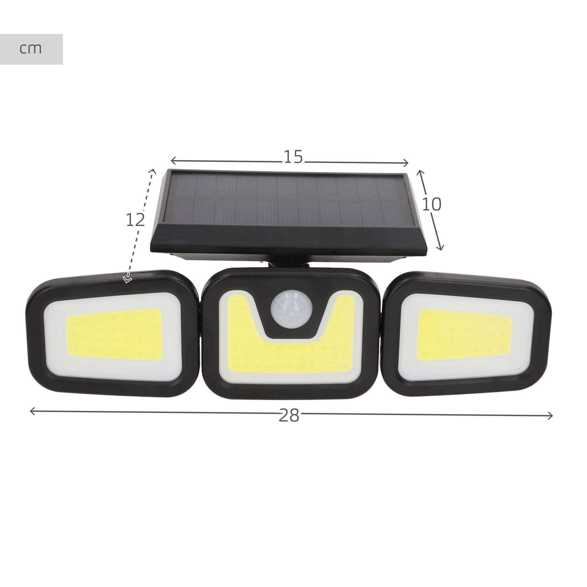 Aktive Pack 4 apliques solares LED com sensor de movimento 4/7