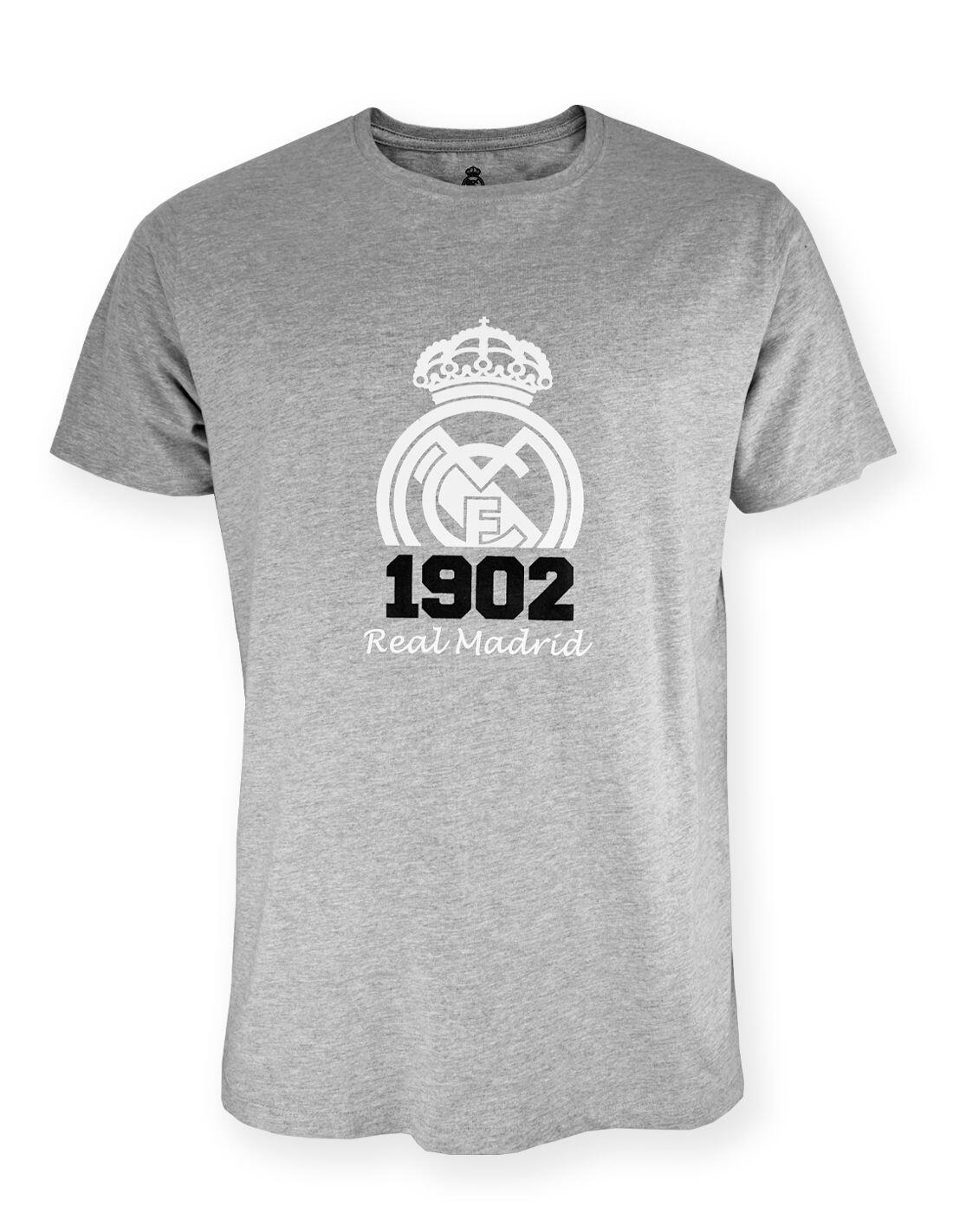 Real Madrid póló fehér címer 1902 felnőtt szürke 2/5
