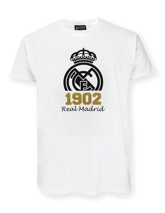 Real Madrid 1902 – Weißes T-Shirt mit Wappen