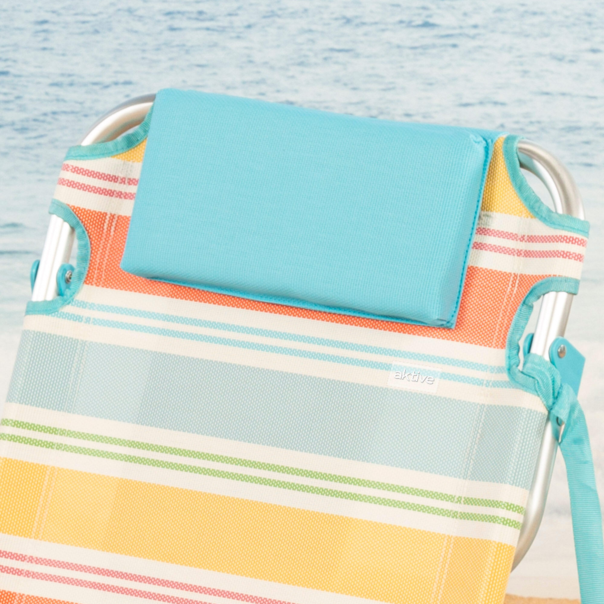 Aktive Pack de 2 cadeiras de praia dobráveis 48x48x75 cm 5 posições 5/7