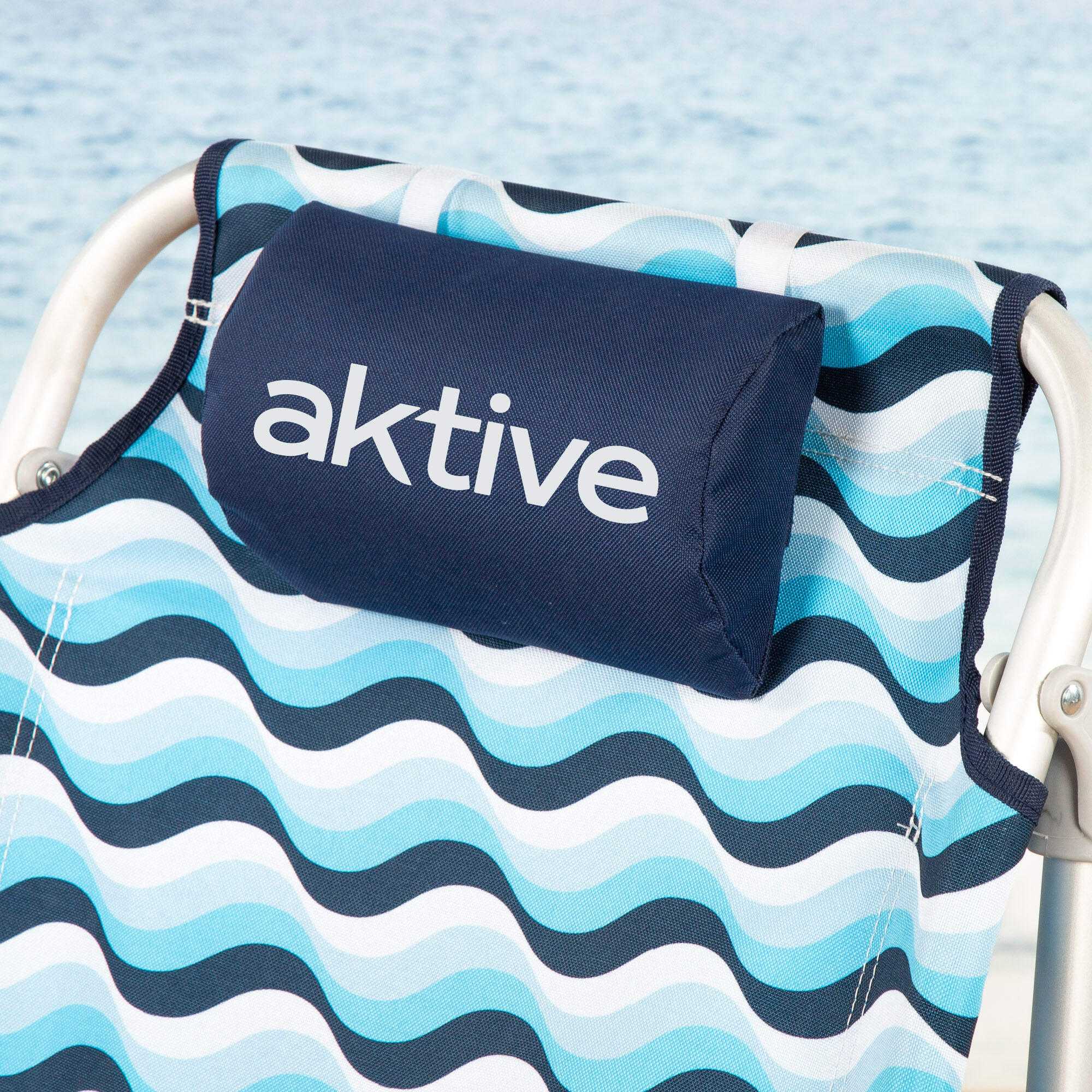 Aktive Confezione da 2 sedie da spiaggia pieghevoli XL 48x78x95 cm, 5 posizioni 7/7