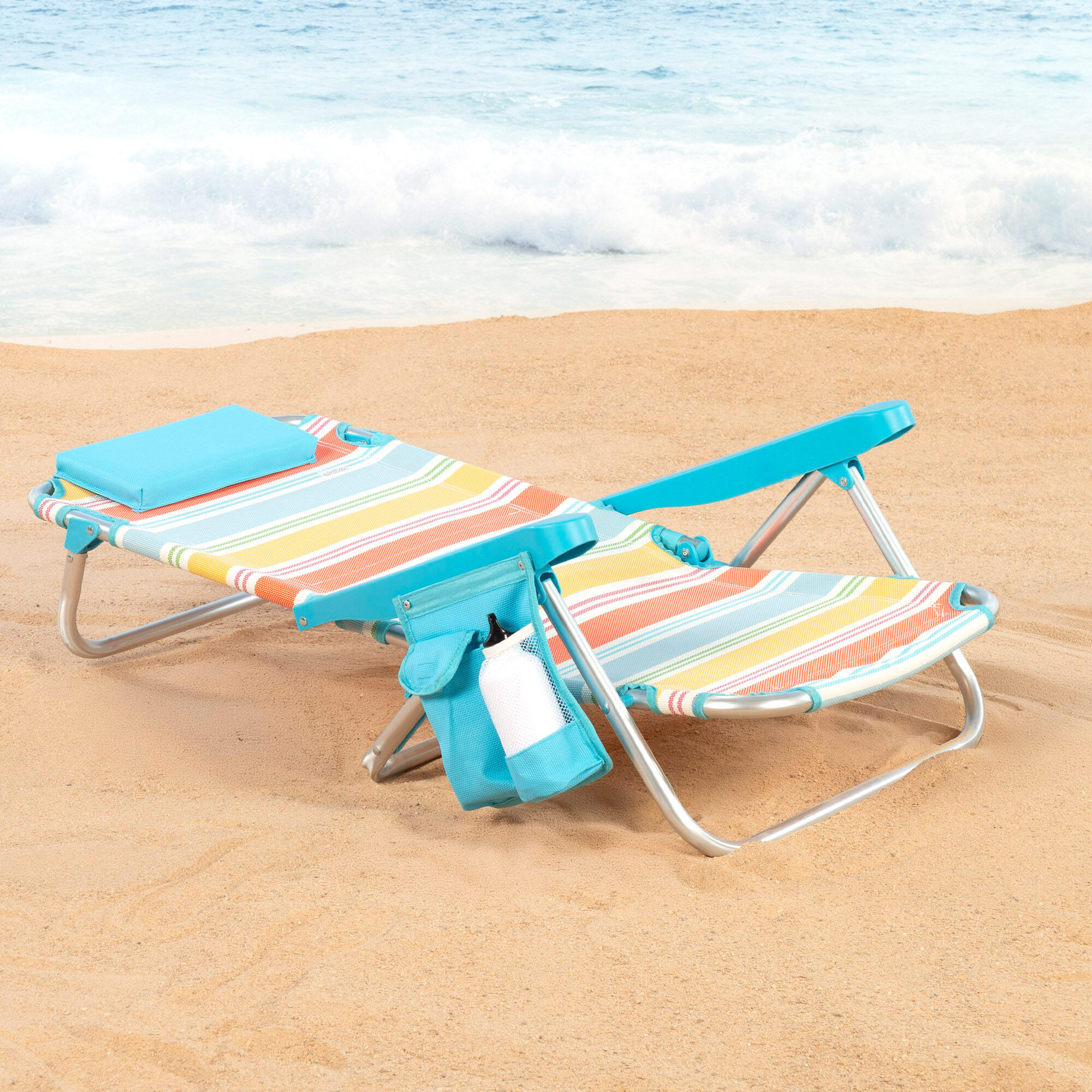 Aktive Pack de 2 cadeiras de praia dobráveis 48x48x75 cm 5 posições 3/7