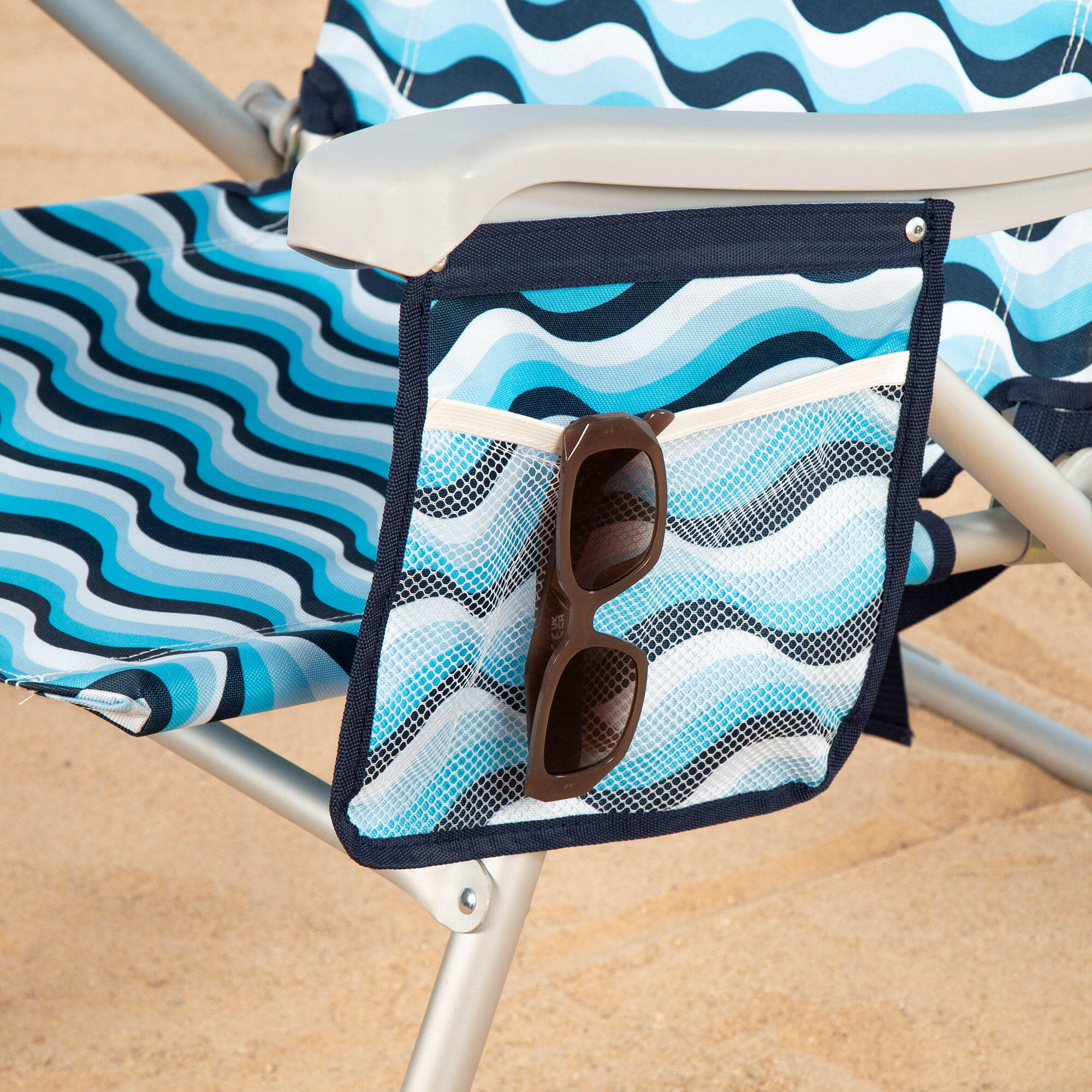 Aktive Confezione da 2 sedie da spiaggia pieghevoli XL 48x78x95 cm, 5 posizioni 6/7