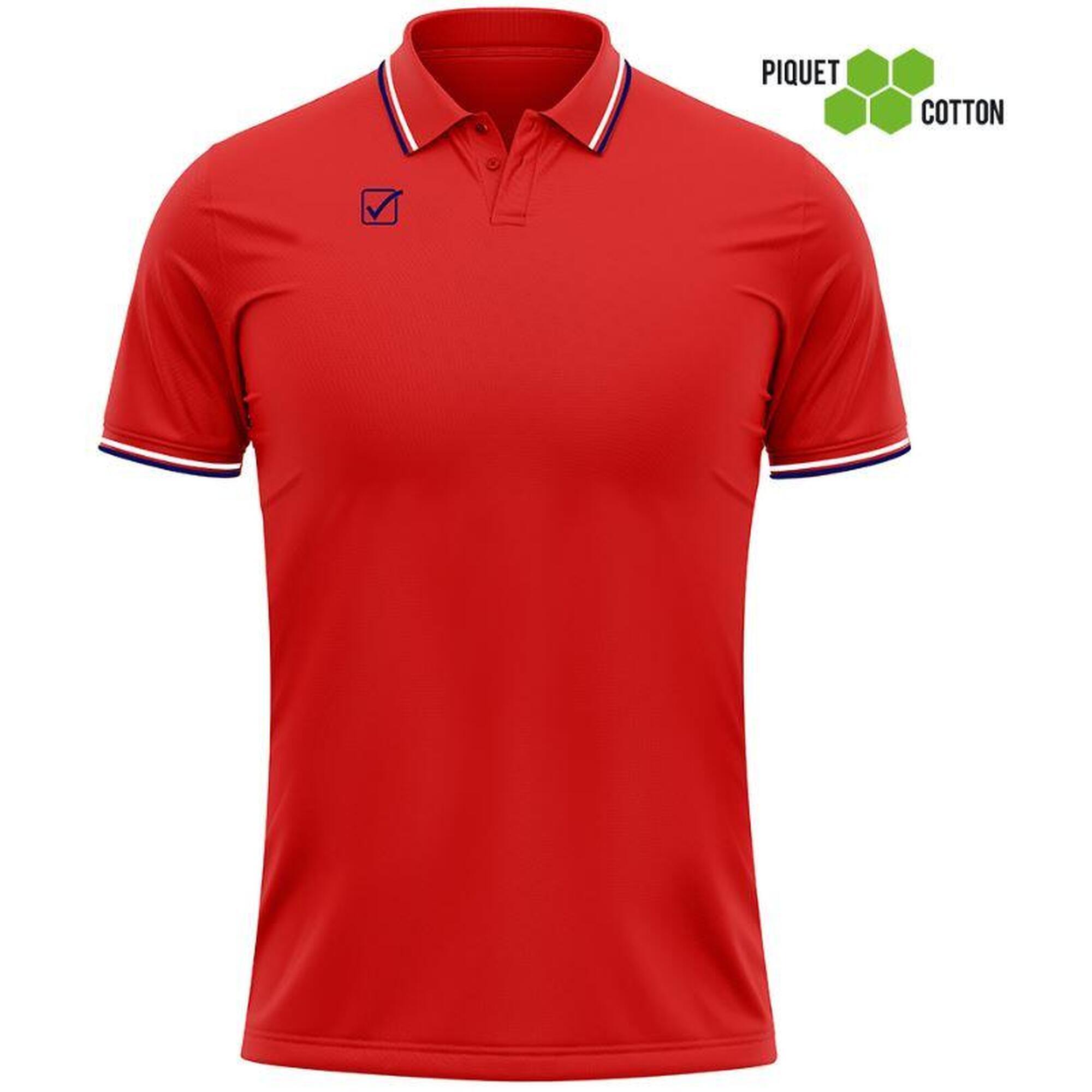 Givova Polo Shirt Rood -Navy 3XL - Sport și respirabil