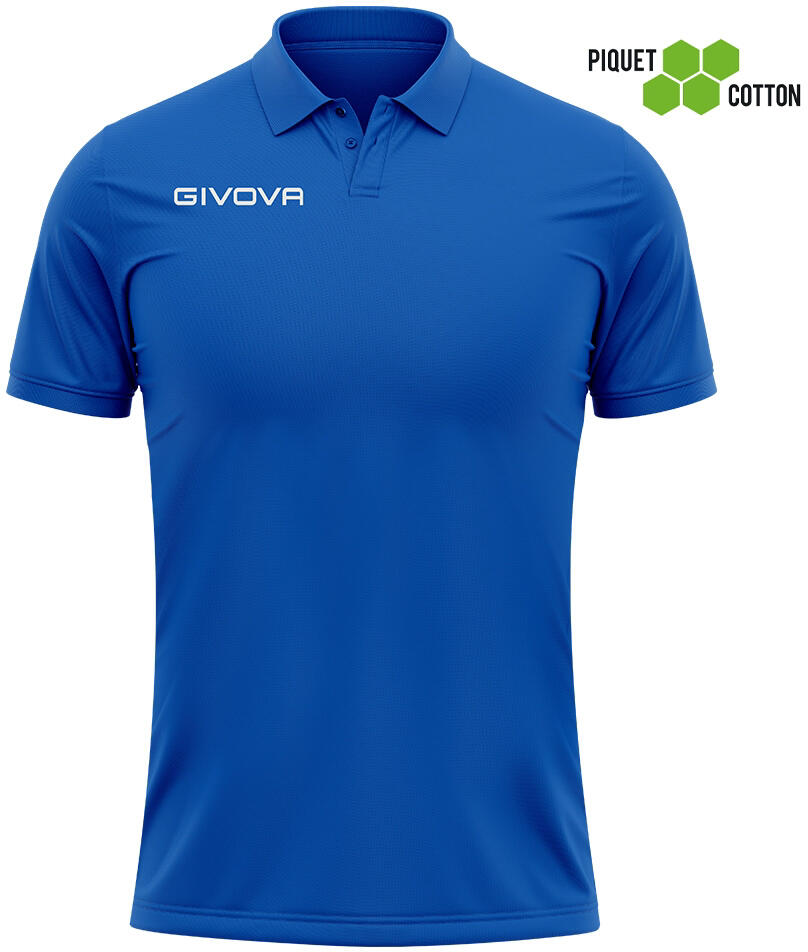 Polo Givova 100% algodón piqué, manga corta, corte clásico 4/5