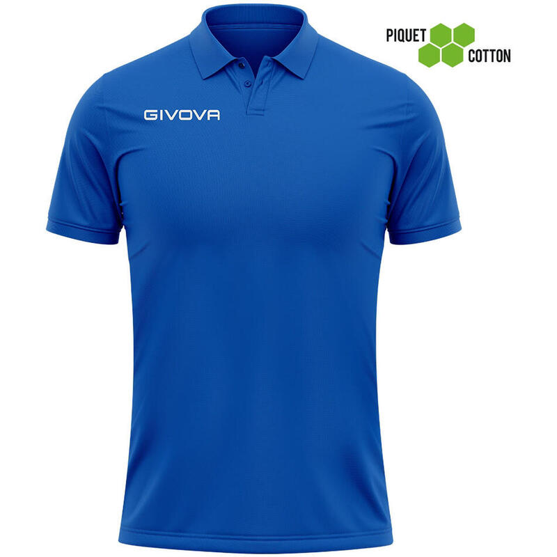 Tricou Polo Givova Polo Cotone Piquet Vară Albastru 2xl
