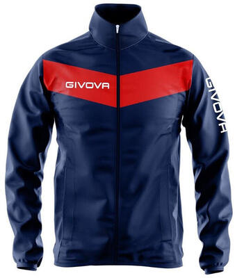 Giacca impermeabile (k-way) uomo givova blu/rosso