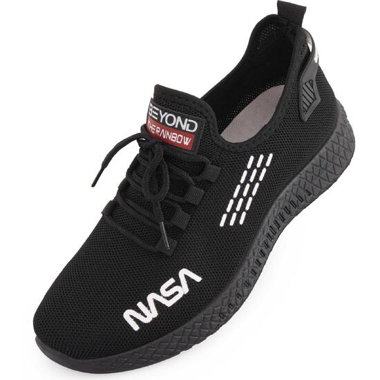 Czarne Sneakers NASA dla Mężczyzn - Rozmiar 45 z Projektem Kosmicznym