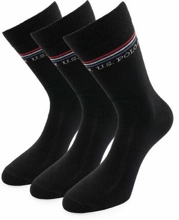 U.S. Polo Assn. Chaussettes Noires Classiques 3-Paires 43-46