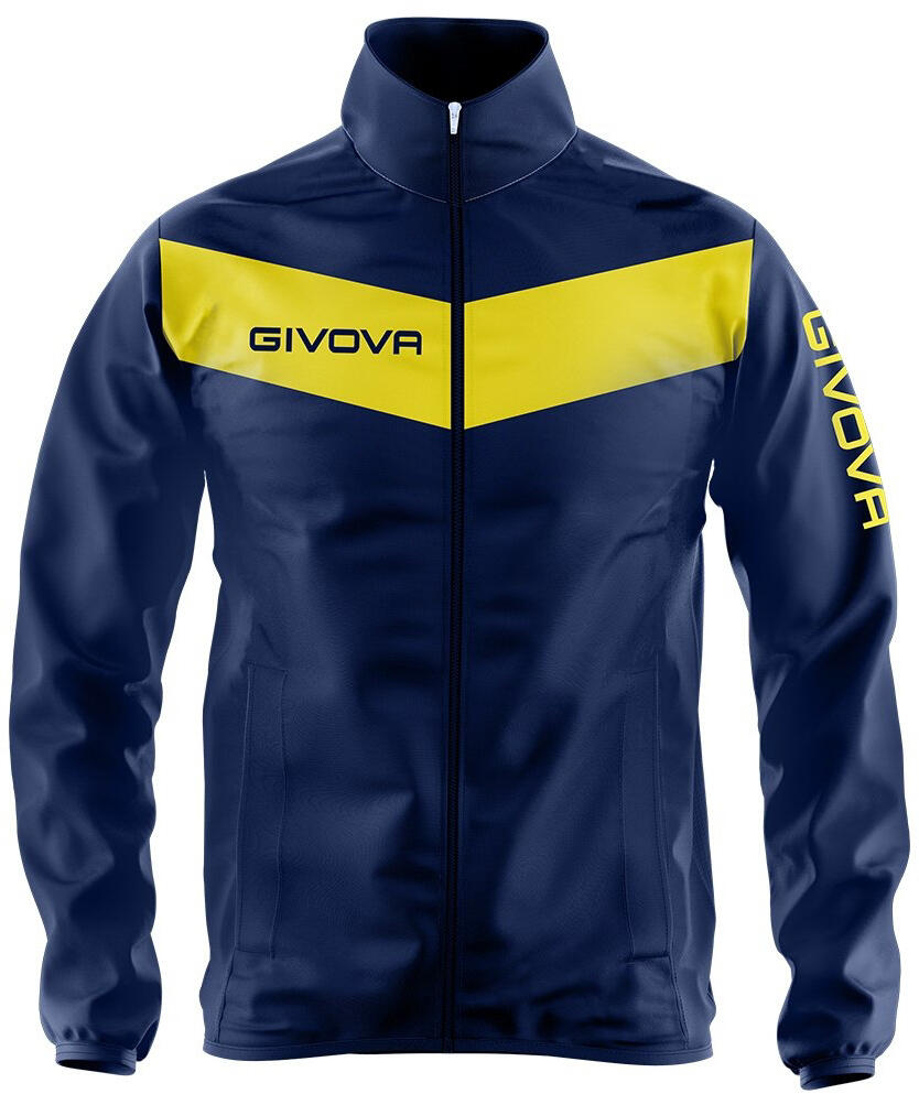 Wasserdichte Givova Regenjacke 2XL für Männer in Blau-Gelb 2/5