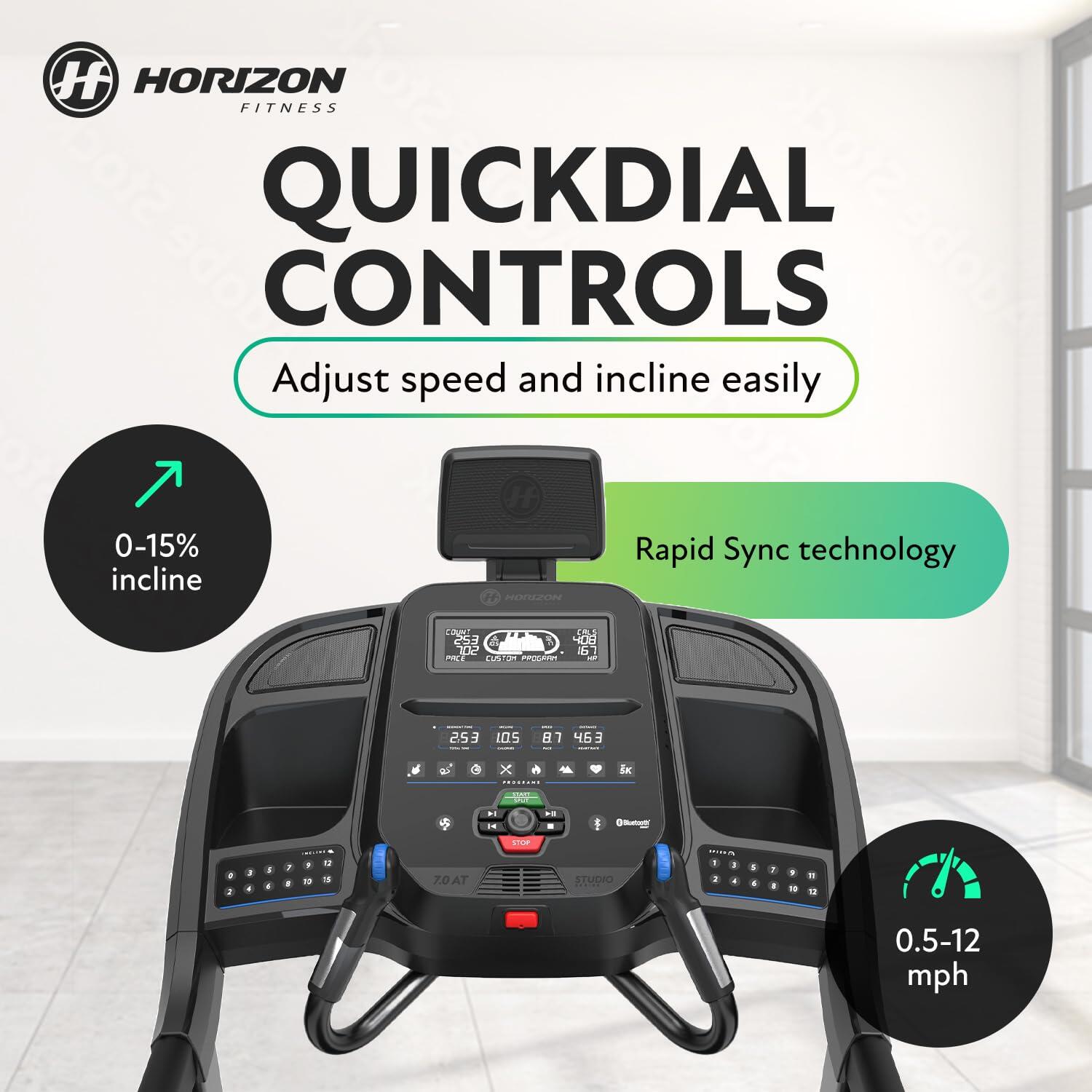 Cinta de correr plegable 7.0AT - 20 km/h, Inclinación 15% y Bluetooth FTMS 5/7