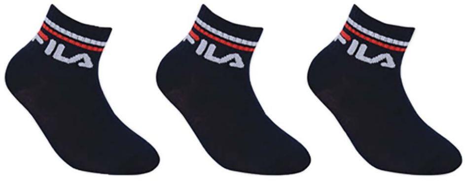 Fila Kids Skarpetki 3-Pack Navy Rozmiar 31-34 - Miękkie i Trwałe