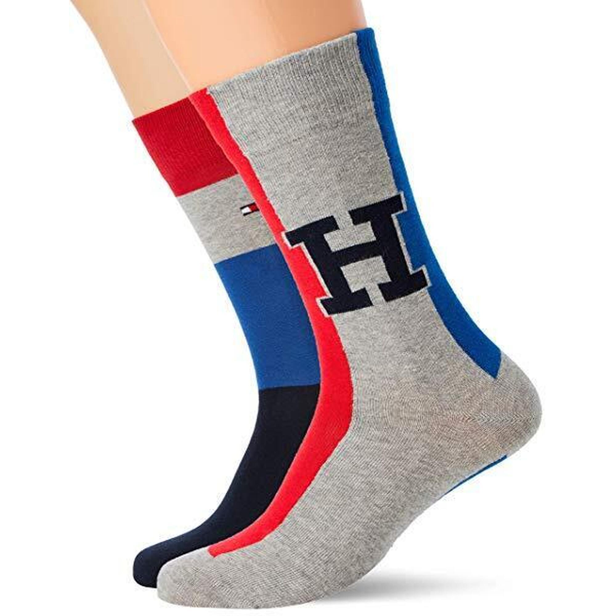 Skarpetki Męskie Tommy Hilfiger - Zestaw 2 Par z Bawełny 39-42