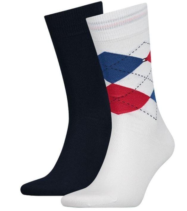 Skarpetki męskie Tommy Hilfiger - Zestaw 2 par bawełnianych 39-42