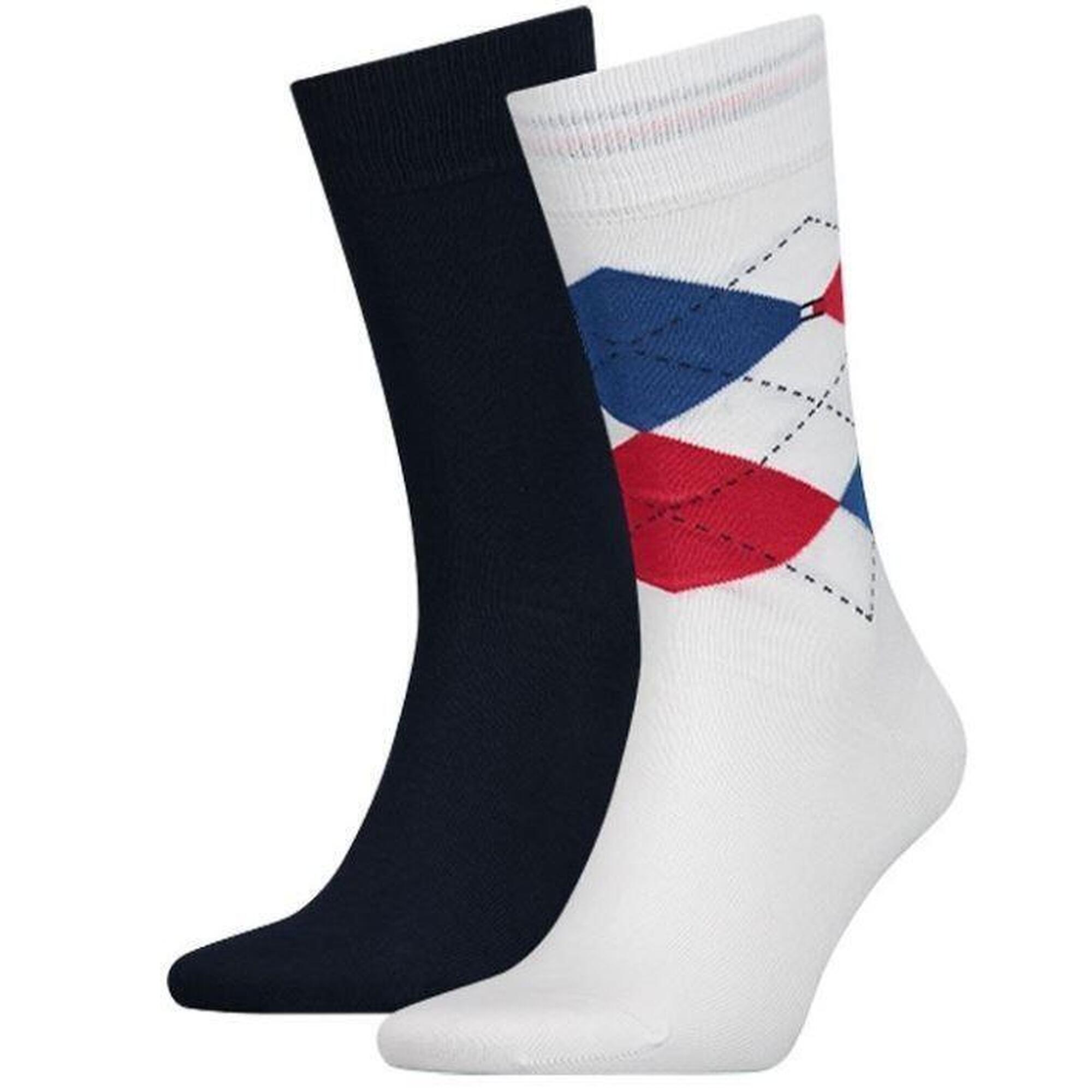 Skarpety męskie Tommy Hilfiger - Zestaw 2 par bawełnianych 39-42