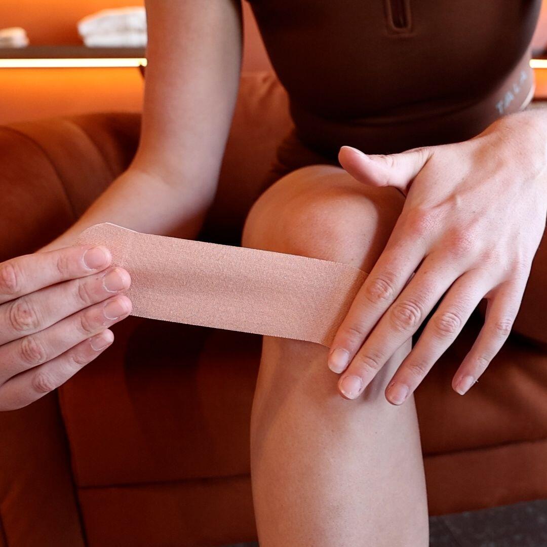 KINESIOLOGY TAPE - 5CM x 5M - BEIGE- PACK OF 3 ROLLS 7/8