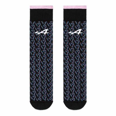 Calzini Unisex Alpine F1 Neri/Rosa 35-38