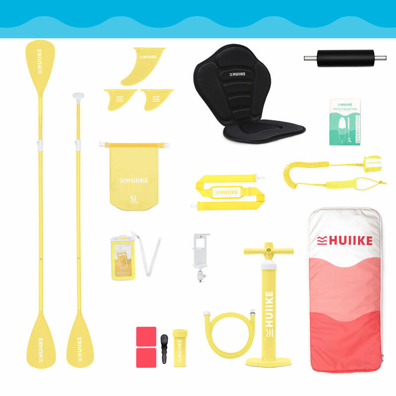 Paddle Gonflable Adulte Accessoires Premium HUIIKE, Rouge, Haute Stabilité