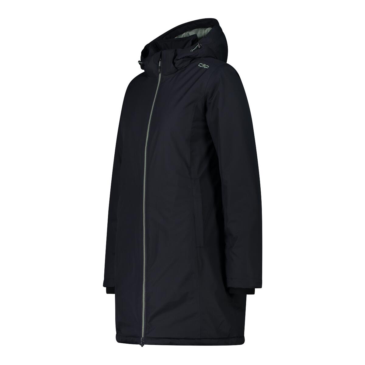 CMP WOMAN COAT ZIP HOOD WINTERPARKA ANTRACITA 38 3/5
