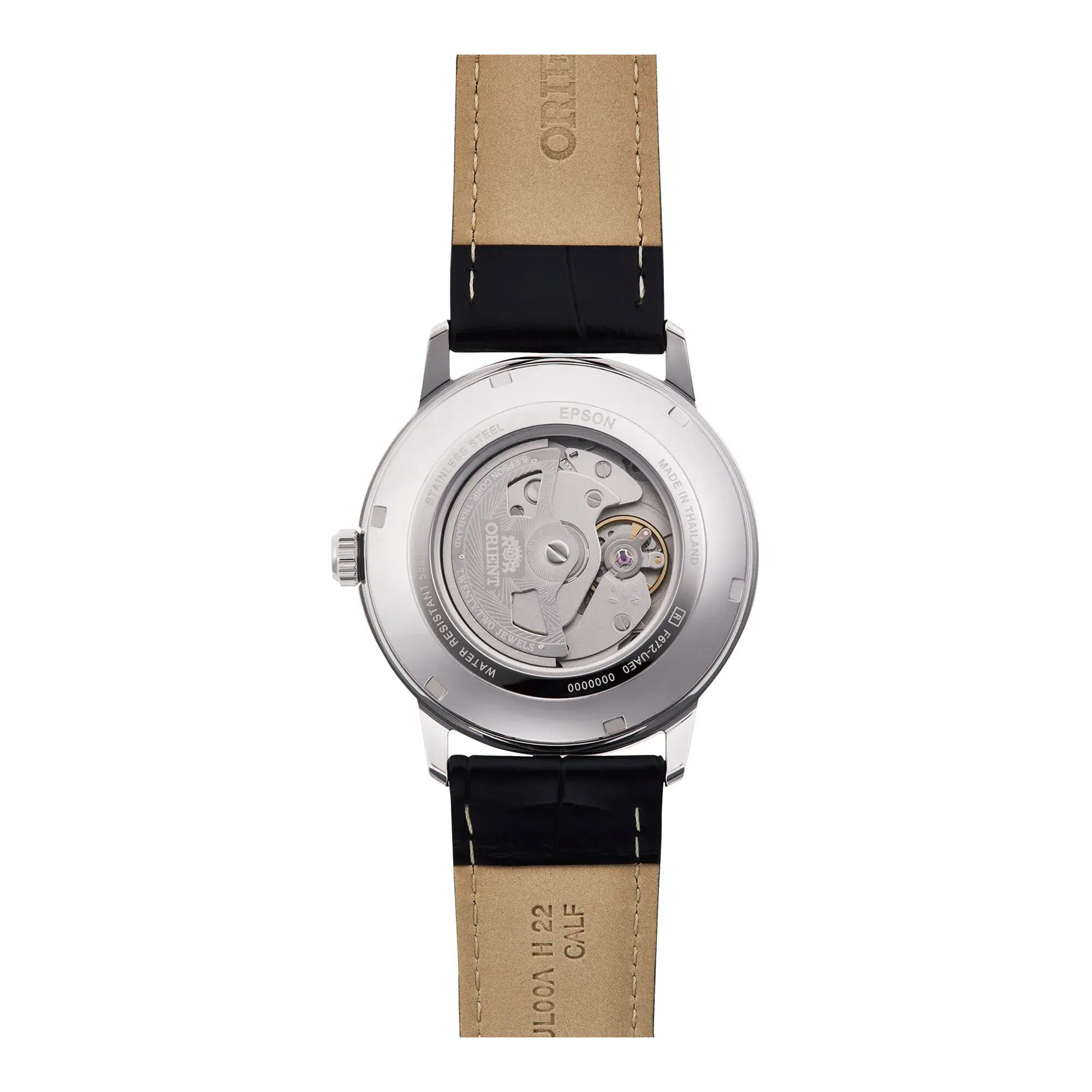 ORIENT Symphony III RA-AC0F05B Herren Automatikuhr Leder Silber Schwarz 4/4