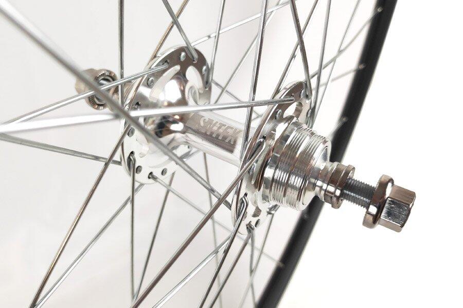 Juego Ruedas Fixie 700C 30mm Negra/Plata 6/6