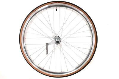 Terugtrapem 30mm achterwiel + binnenband + band - zilver classic