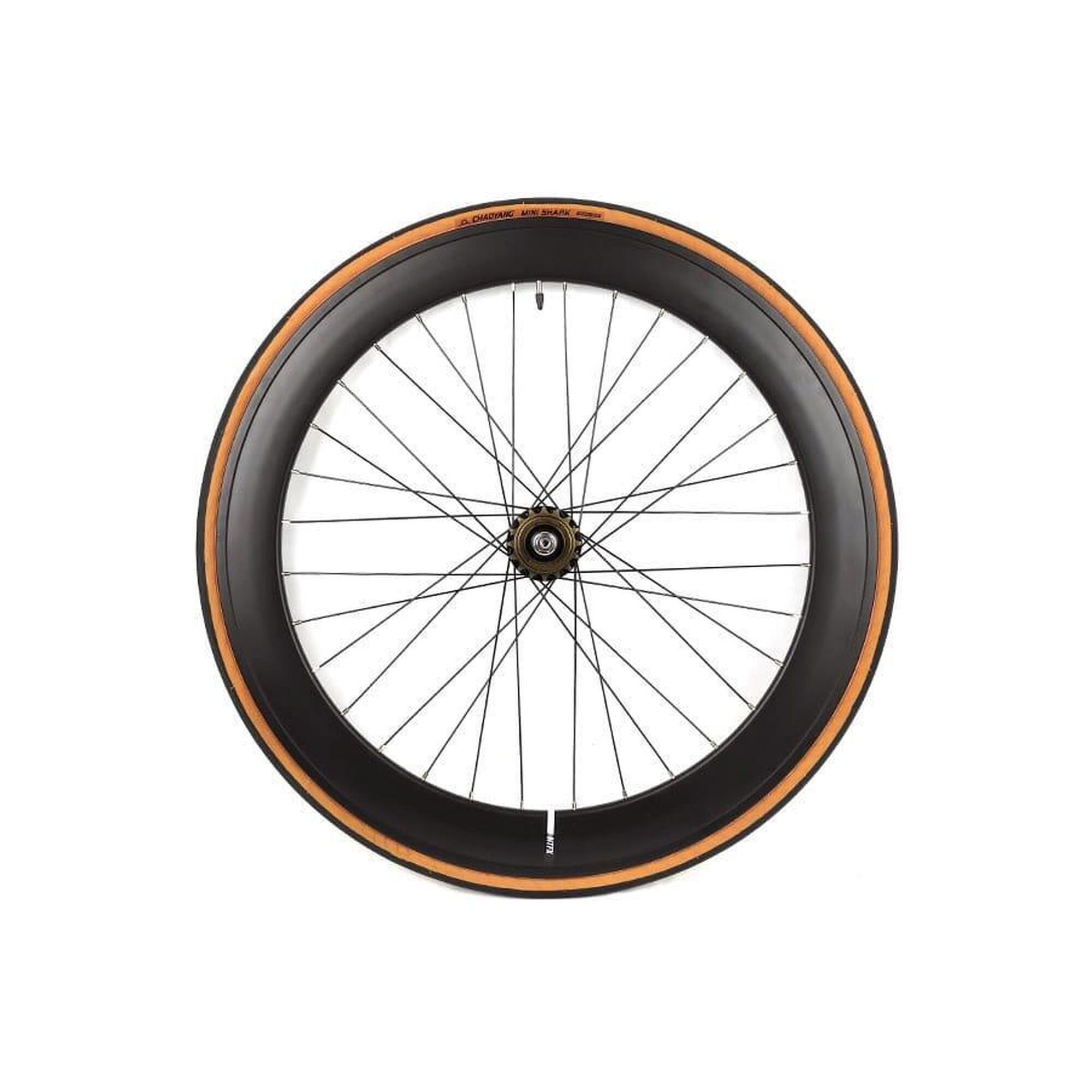 Santafixie - Roue Arrière 60mm + Chambre À Air + Pneu Noir Classic - Rayon Roue - 28" - Decathlon