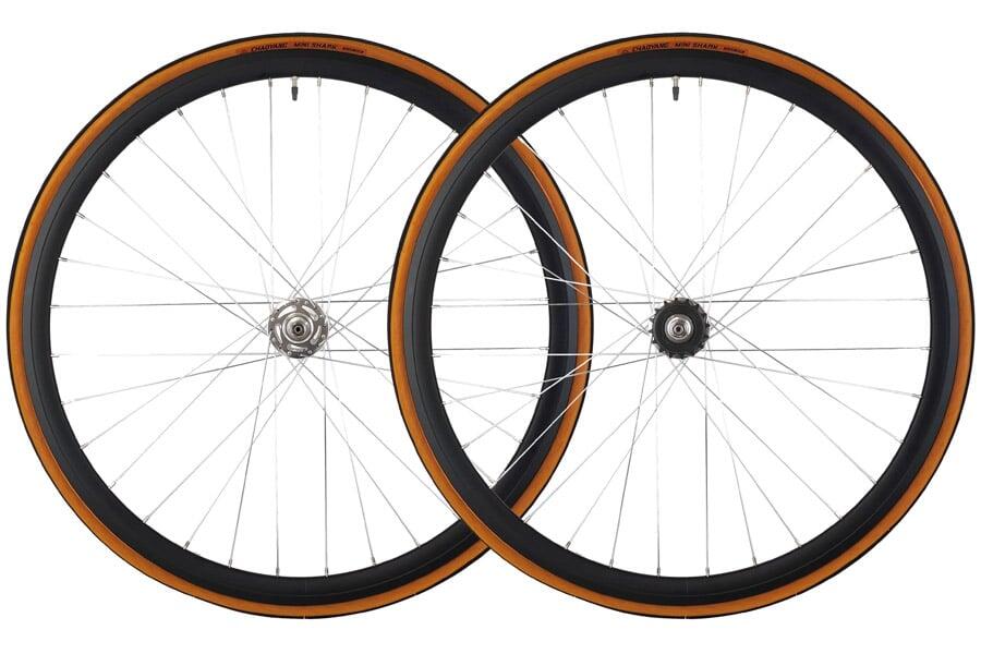 SANTAFIXIE Coppia Ruote 30mm Nero/Argento + Camere d'aria + Copertoncini Classic