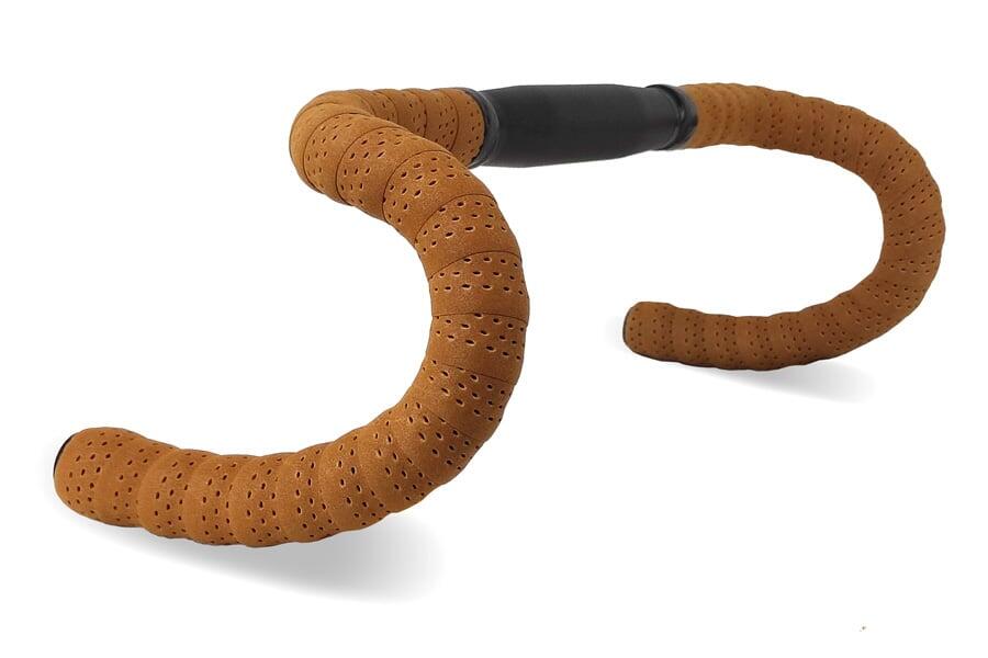 SANTAFIXIE Manubrio Pista 31.8 mm Alluminio Nero con Nastri marroni