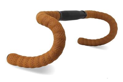 Drop bar aluminum stuur 31.8 mm met stuurlinten - zwart/bruin