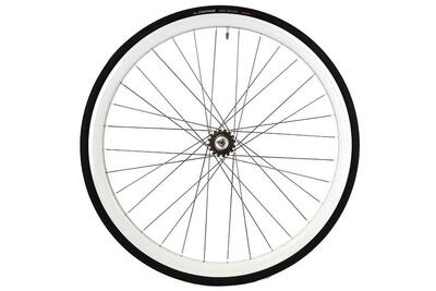 30mm achterwiel + binnenband + band - wit