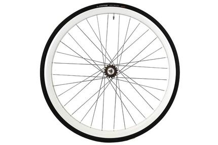 Roue Arrière 30mm + Chambre à air + Pneu Blanc