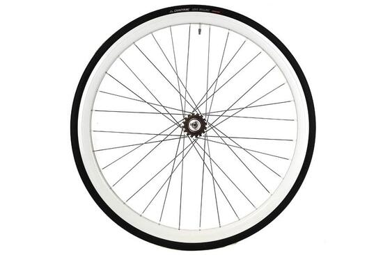 Roue Arrière 30mm + Chambre à air + Pneu Blanc