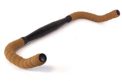 Bullhorn aluminum stuur 31.8 mm met stuurlinten - zwart/bruin