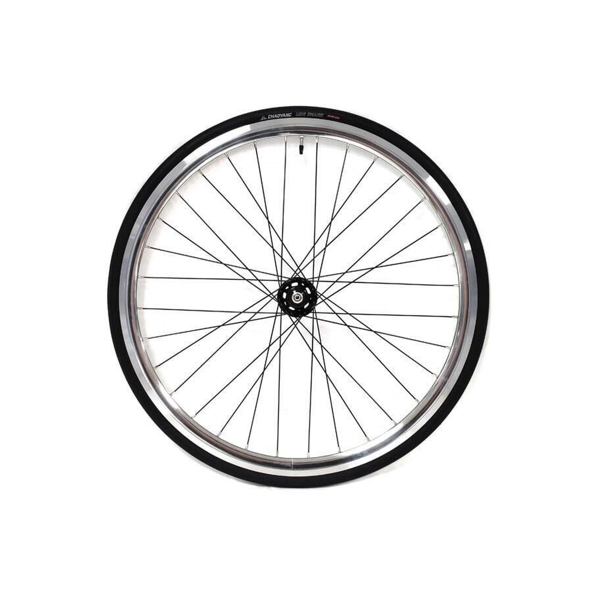 Santafixie - Roue Avant 30mm + Chambre À Air + Pneu Argent/noir - Rayon Roue - 28" - Decathlon