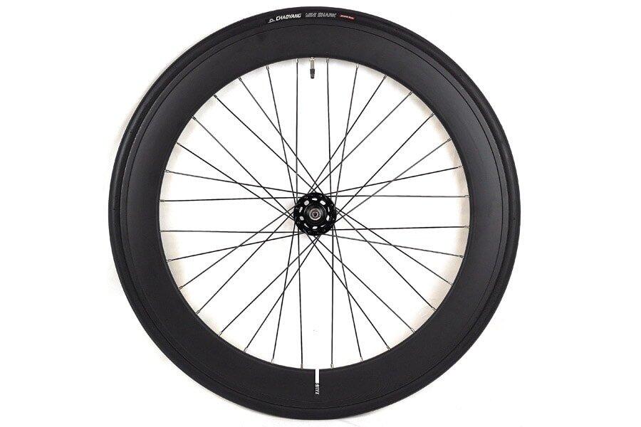 Paire de Roues 60mm + Chambres à air + Pneus Noir 2/6