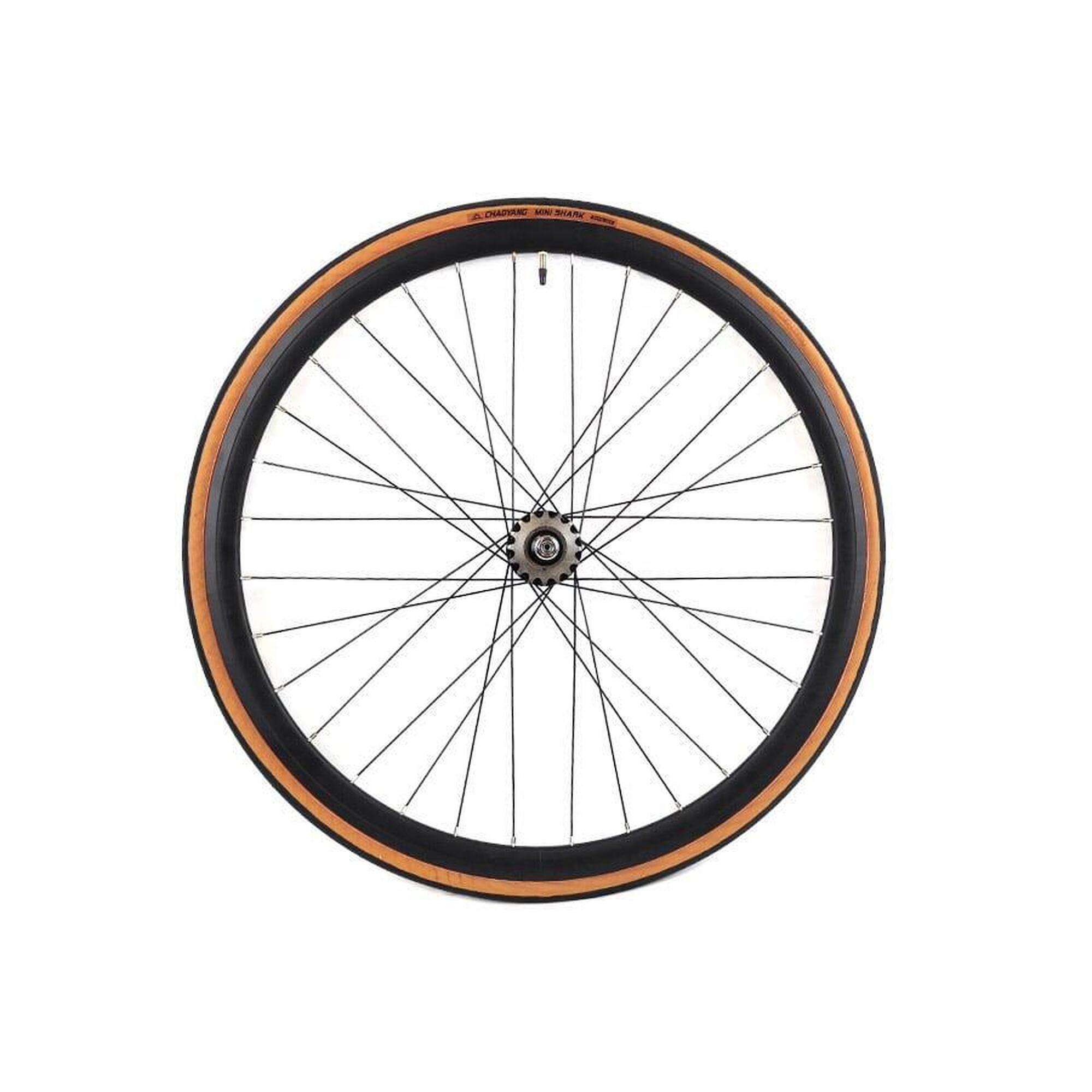 Santafixie - Roue Arrière 30mm + Chambre À Air + Pneu Noir Classic - Rayon Roue - 28" - Decathlon