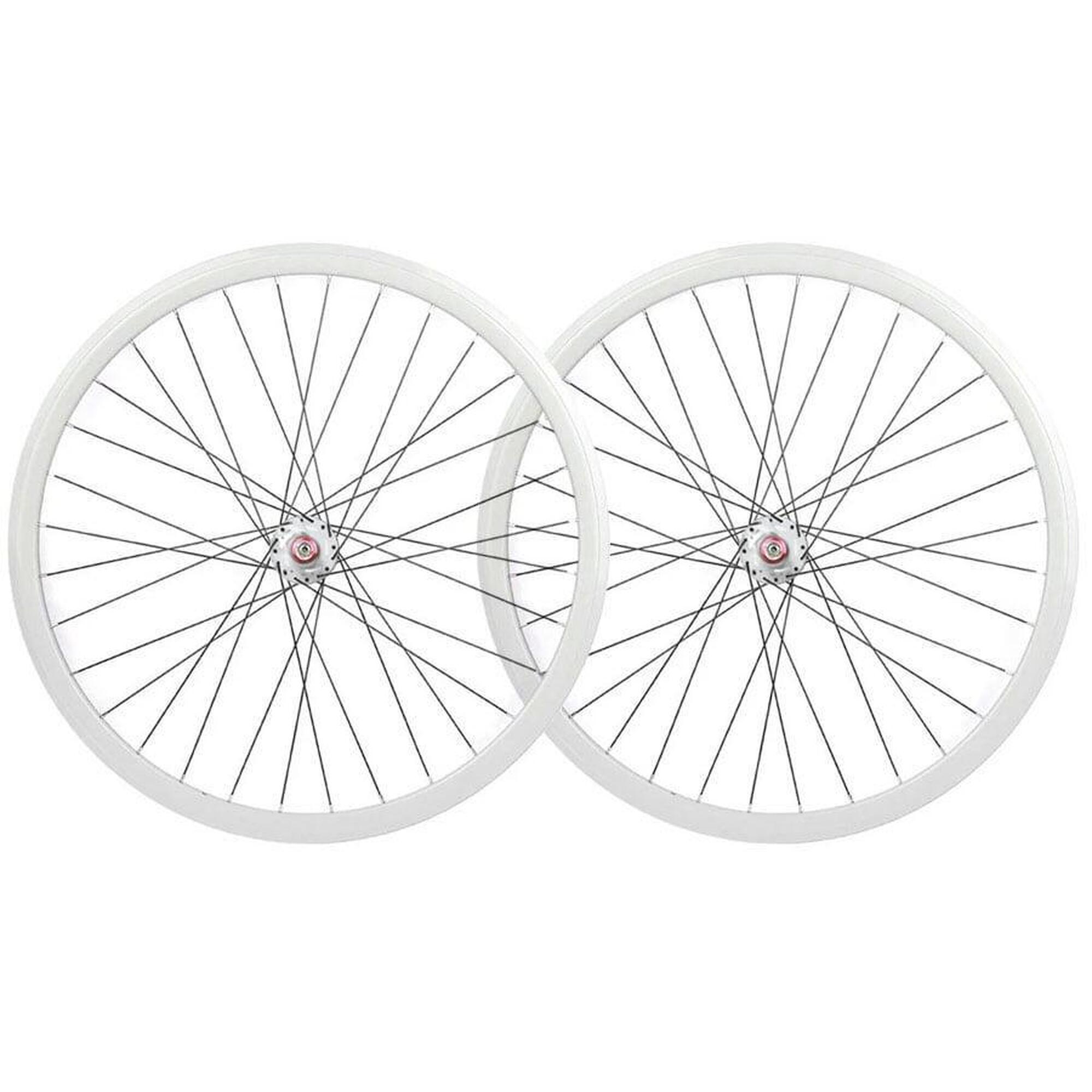 Santafixie - Paire De Roues 30mm Blanc - Rayon Roue - 28" - Decathlon
