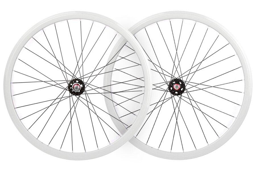 Juego Ruedas Fixie 700C 700C 30mm Blanca 6/7