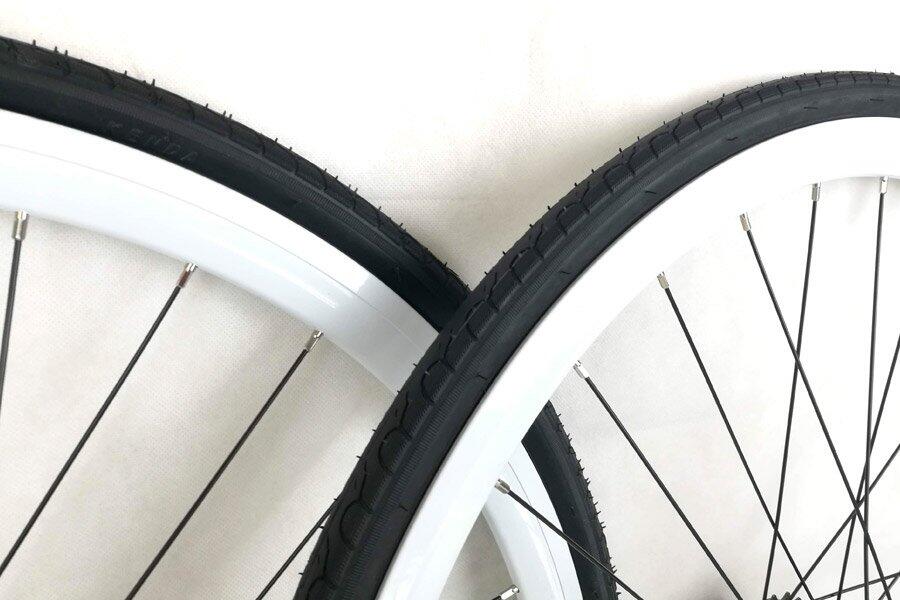 Juego Ruedas Fixie 700C 30mm + Cámaras + Cubiertas Blanca 2/4