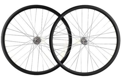 Coppia Ruote 30mm Nero/Argento