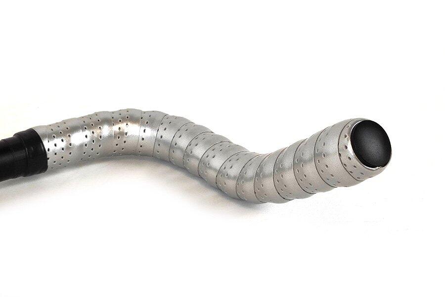 Manillar Bullhorn 31.8 mm Aluminio Negro + Cinta plata 4/4