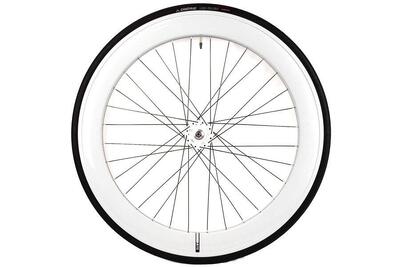 Ruota Anteriore 60mm + Camere d'aria + Copertoncino Bianco