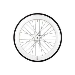 Roue Avant 60mm + Chambre à air + Pneu Blanc