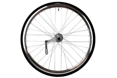 Terugtrapem 30mm achterwiel + binnenband + band - zilver