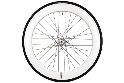 60mm achterwiel + binnenband + band - wit