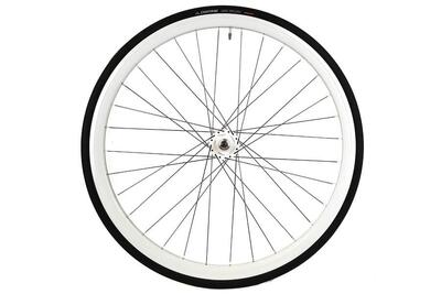 Ruota Anteriore 30mm + Camere d'aria + Copertoncino Bianco