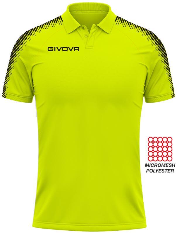 Sport-Poloshirt Givova Fluo Gelb Grün 2/5
