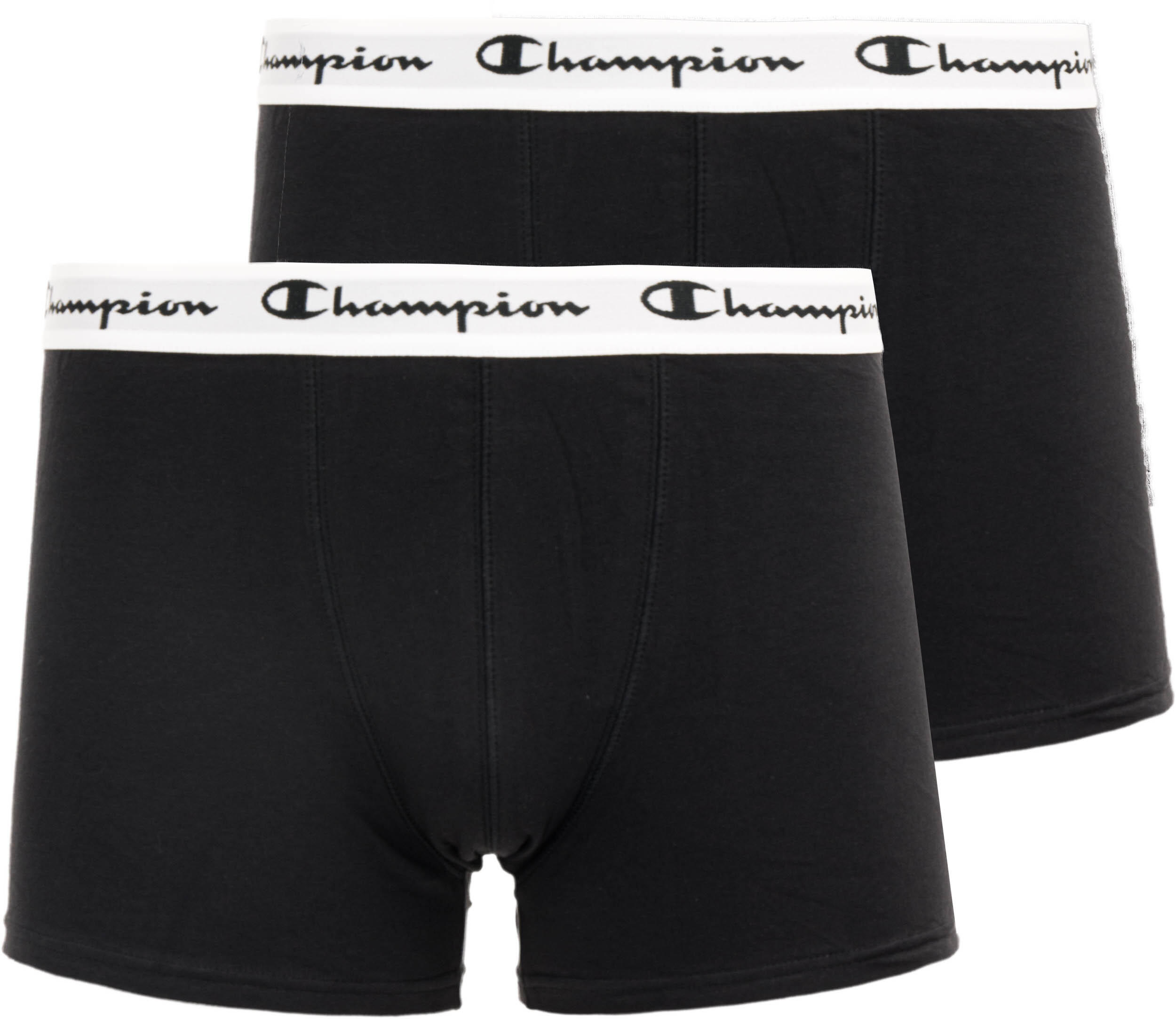 CHAMPION Herren -Boxer -Shorts 2 - Pack White/Schwarz - atmungsaktive Baumwolle l