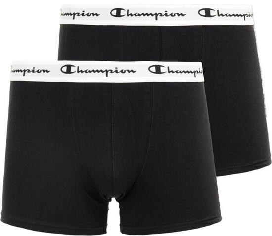 Boxers pour hommes en coton respirant - 2 pièces blanc/noir